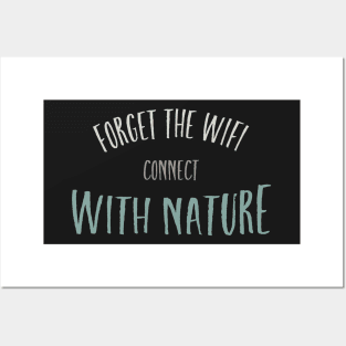 Camping Phrase Connect with Nature Posters and Art